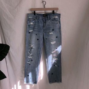 Lucky Brand embroidered jeans